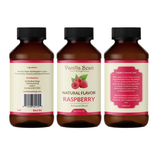 Raspberry Extract for Baking and Flavoring - 4 OZ - Natural Flavors for Baked Goods, Desserts, & Cooking