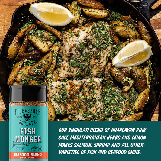 Fire & Smoke Society Fish Monger Fish Seasoning Blend, 5.2 oz Mixed Spices & Seasonings