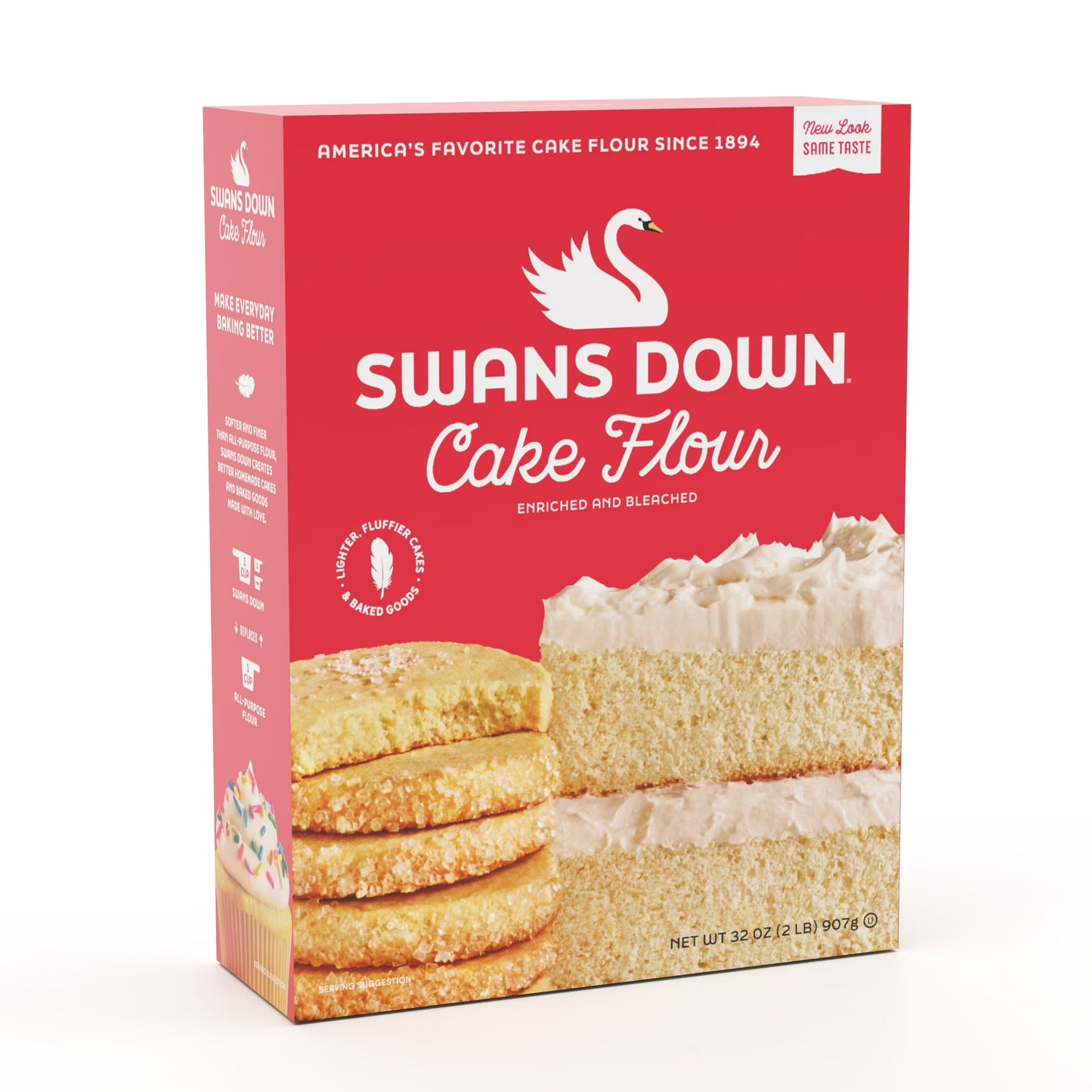 (8 pack) Swans Down Enriched, Bleached Cake Flour, 32 oz