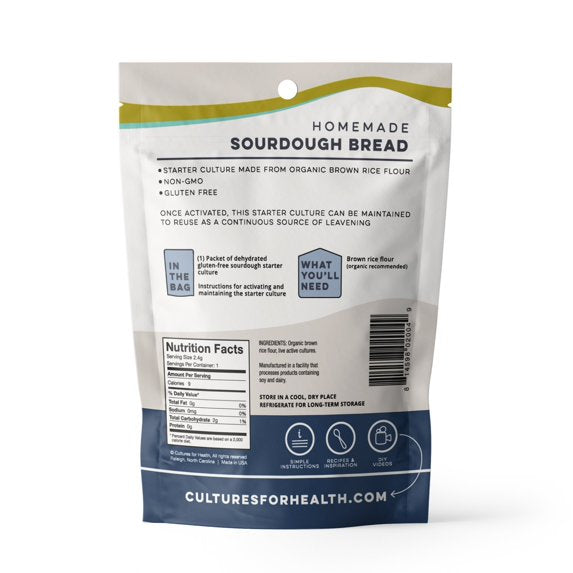 Cultures For Health Gluten Free Sourdough Starter, DIY Artisan Bread