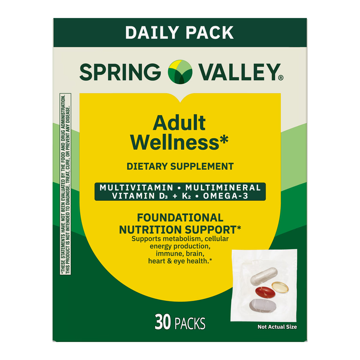 Spring Valley Adult Wellness Daily Pack, 30ct