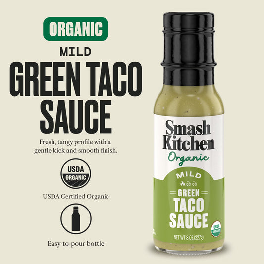 Smash Kitchen Organic Mild Green Taco Sauce, 8 oz