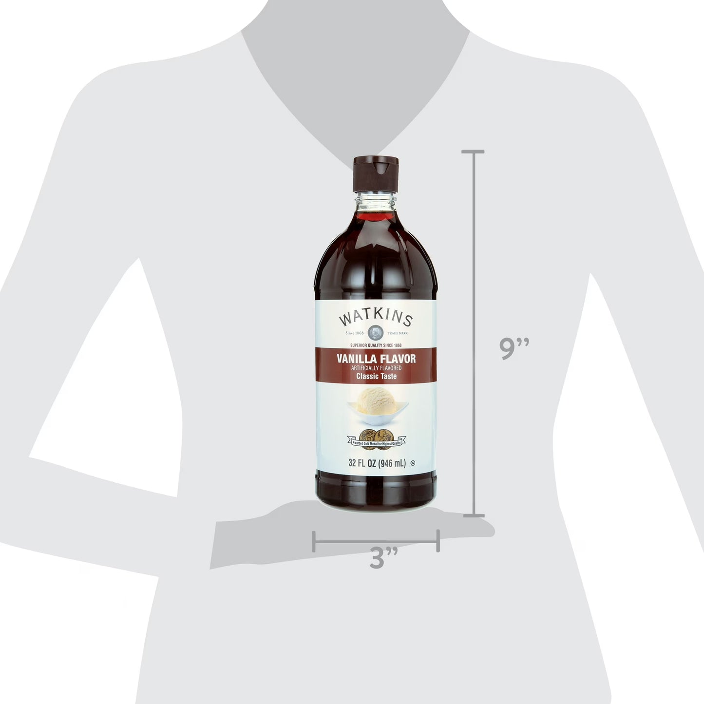 Watkins Vanilla Flavor, 32 fl oz (Baking Extract, Plastic Container)