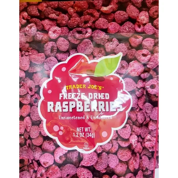 Trader Joe's Freeze Dried Raspberries Unsweetened Unsulfured Raspberry (1.2oz)