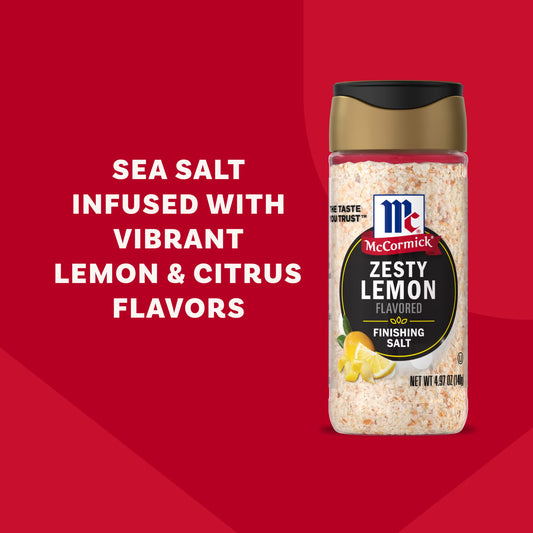 McCormick Zesty Lemon Finishing Salt, 4.97 oz Bottle