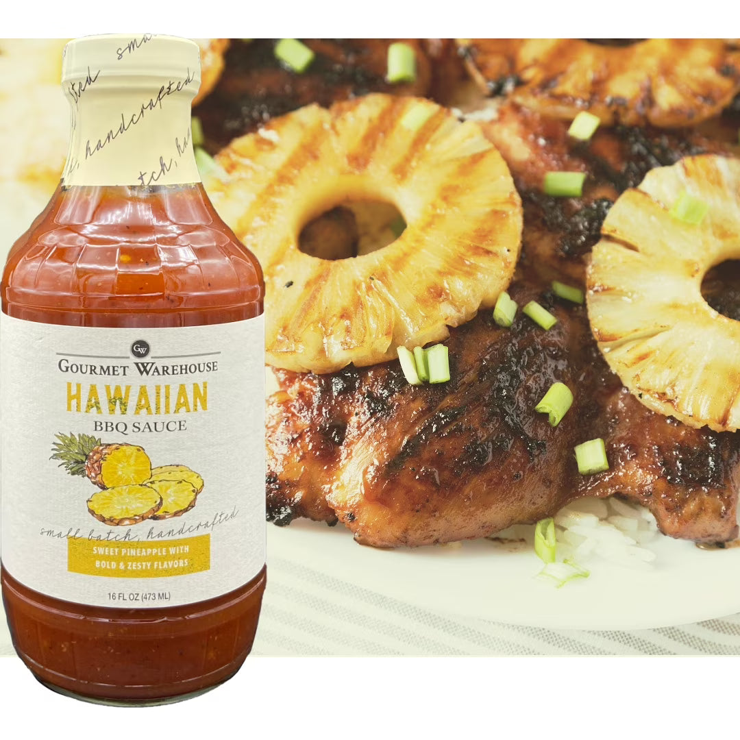 Gourmet Warehouse Hawaiian BBQ Sauce, 16 oz – Tropical Pineapple Flavor