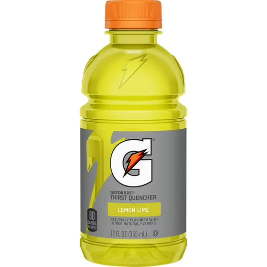 Gatorade Thirst Quencher Lemon Lime Sports Drinks, 12 fl oz, 12 Count Bottles