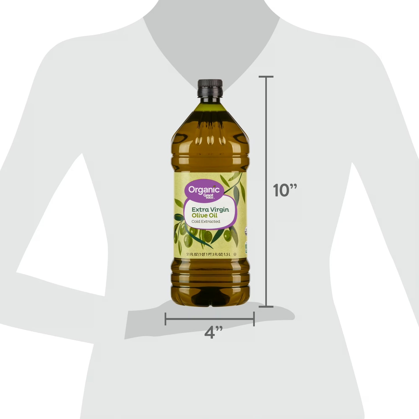 Great Value Organic Extra Virgin Olive Oil, 51 fl oz
