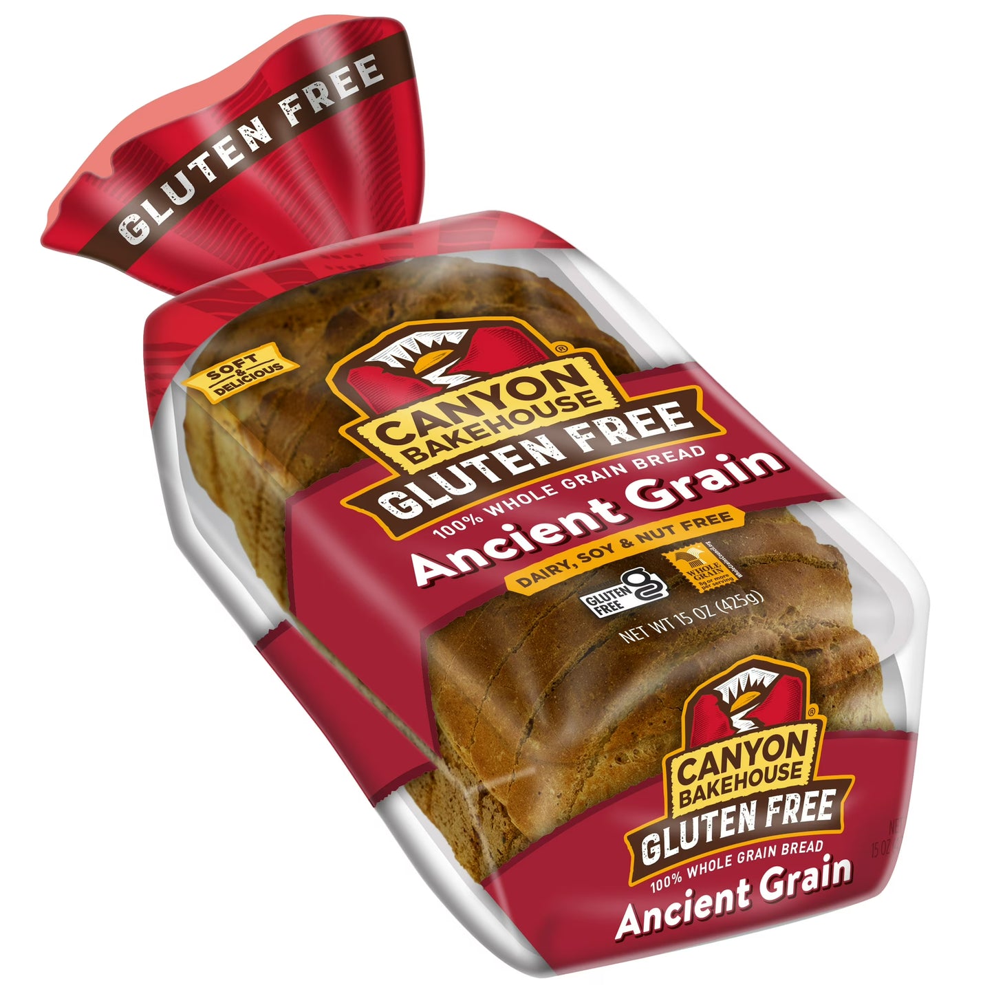 Canyon Bakehouse Ancient Grain Gluten Free Bread, 100% Whole Grain Sandwich Bread, Fresh, 15 oz