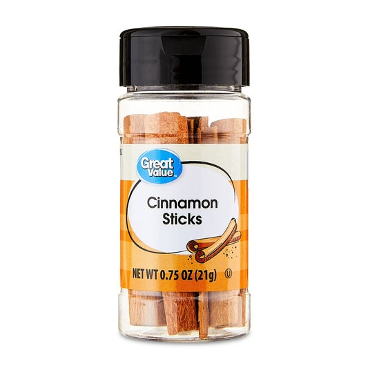 (3 pack) Great Value Cinnamon Sticks, 0.75 oz