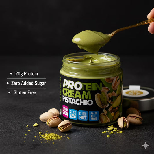 Scyavuru Pistachio Protein Cream Spread, 24g Protein, 7.05 oz (200g), Italian Pistachio Spread, Product of Italy