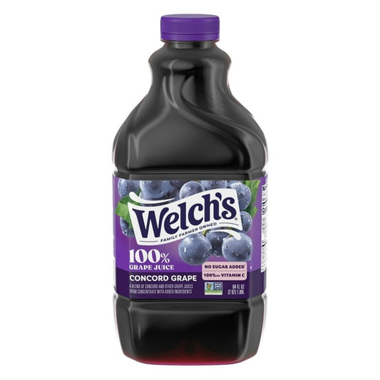 (8 pack) Welch's 100% Grape Juice, Concord Grape, 64 fl oz Bottle