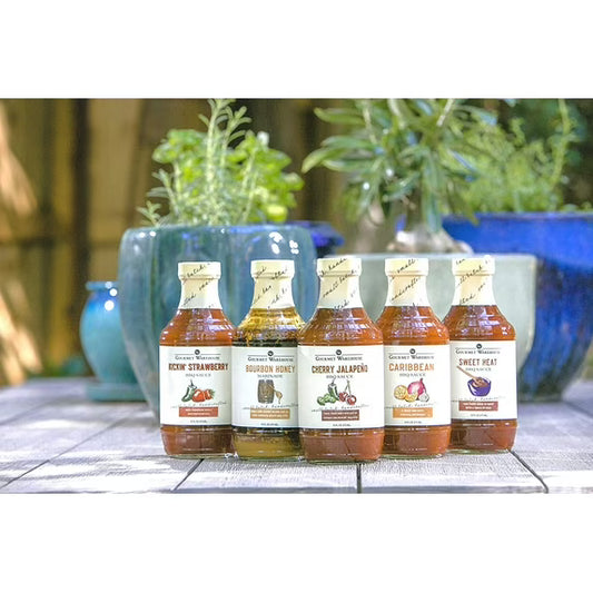 Gourmet Warehouse Kickin' Strawberry BBQ Sauce, 16 Fl ozs, 2 Pack - No MSG, No HFCS