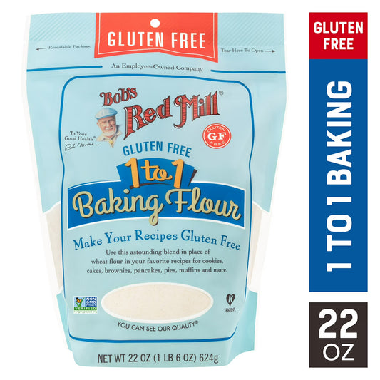 (4 pack) Bob's Red Mill Gluten Free 1-to-1 Baking Flour, 22 oz