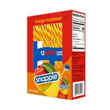 Spicy Mango Snapple Christmas Holiday Candy Canes Stocking Stuffers Individually Wrapped Treats, 12 Count