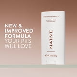 Native Deodorant for Women and Men, Aluminum Free, Coconut & Vanilla, 2.65 oz