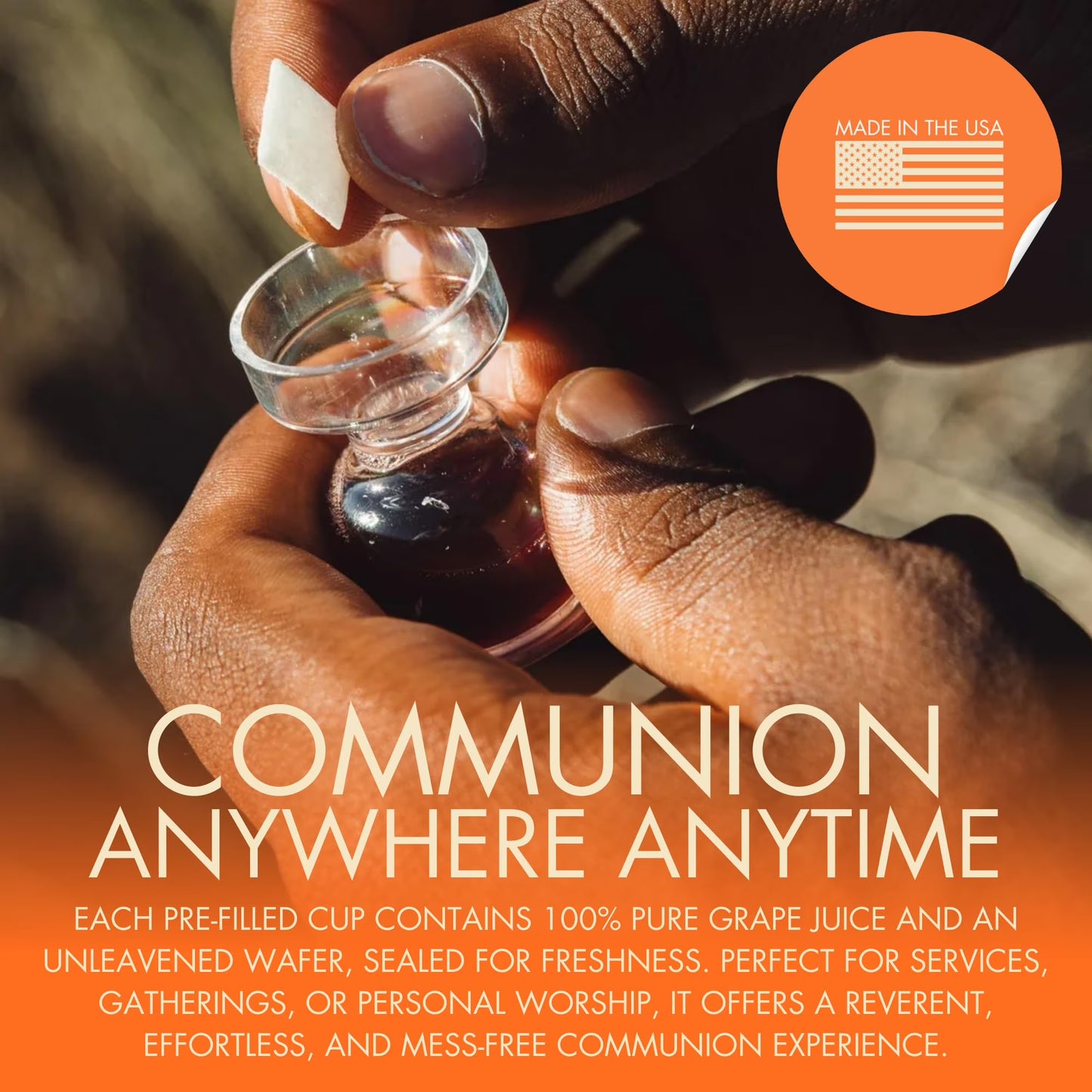 The Miracle Meal Chalice Pre-filled Communion Cups: 100% Concord Grape Juice & Wafer - Box of 100
