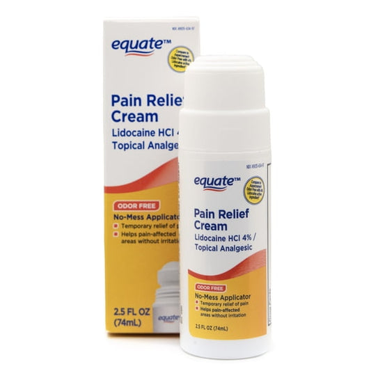 ( 2 pack ) Equate Odor-Free Lidocaine Pain Relief Liquid Roll-On 4% Lidocaine , 2.5 fl oz, Compare to Aspercreme Odor Free with 4% Lidocaine Active Ingredient