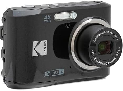 Kodak Pixpro FZ45 Digital Camera Bundle, Includes: SanDisk 32GB Memory Card, Spare Batteries, Hard Shell Camera Case and Card Reader (5 Items) (Black)