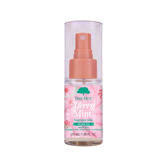 Tree Hut Mini Merry Mint Fragrance Mist, Refreshing Body Spray, Layer with Favorite Scents, Holiday Gift & Stocking Stuffer, Travel Size, 2 fl oz (Pack of 2)