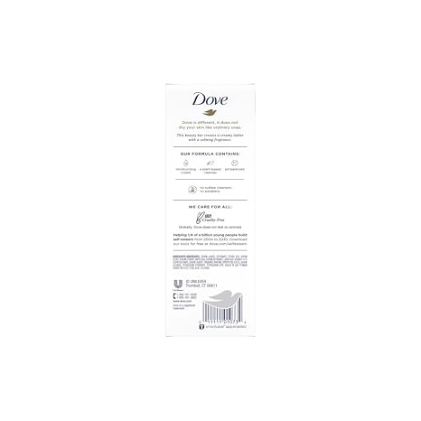 Dove Relaxing Lavender Beauty Bar with Lavender and Chamomile Scent 3.75 Ounce 6 Bar