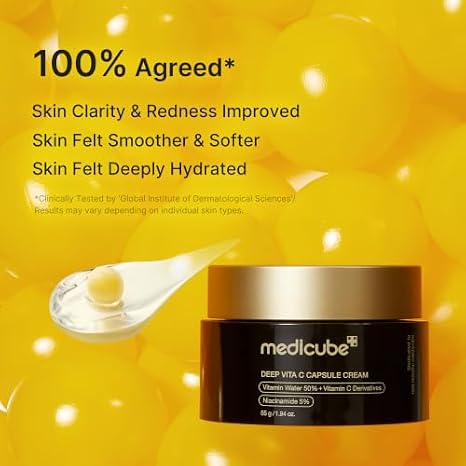 medicube Glow Boosting Duo - Deep Vitamin C Toner Pad and Capsule Cream