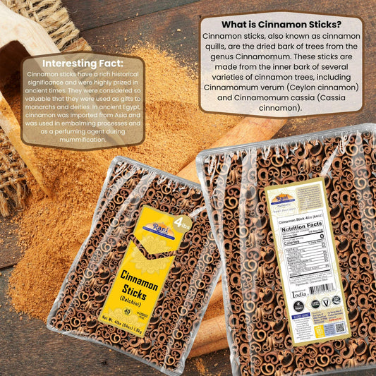 Rani Cinnamon Sticks 64oz (4lbs) 1.81kg Bulk Bag - 350-400 Sticks - Strong Aroma, Perfect for Baking, Cooking & Beverages | 3+ Inches Length - Cassia Saigon Cinnamon from Vietnam | Kosher