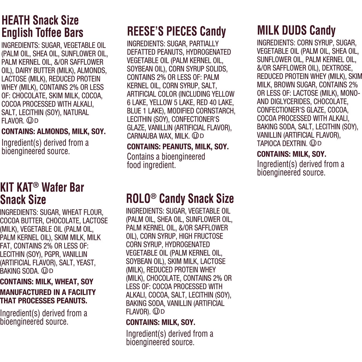 Hershey Assorted Flavored Snack Size Candy, Party Pack 33.08 oz