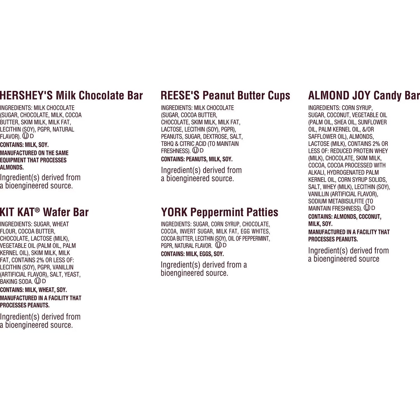 Hershey Assorted Chocolate Flavored Candy, Party Pack 30.22 oz