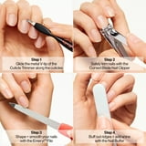 PR REV Manicure Essentials Kit with Travel Case, Nail Care Tools, Adult, 4 Pieces