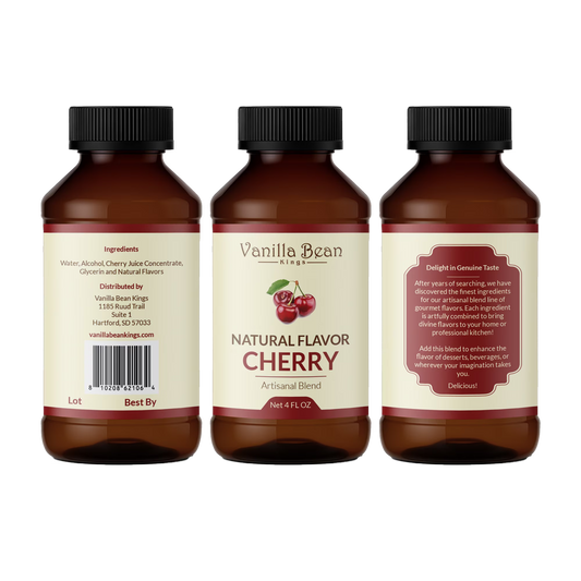Cherry Extract for Baking and Flavoring - 4 OZ - Natural Flavors for Baked Goods, Desserts, & Cooking