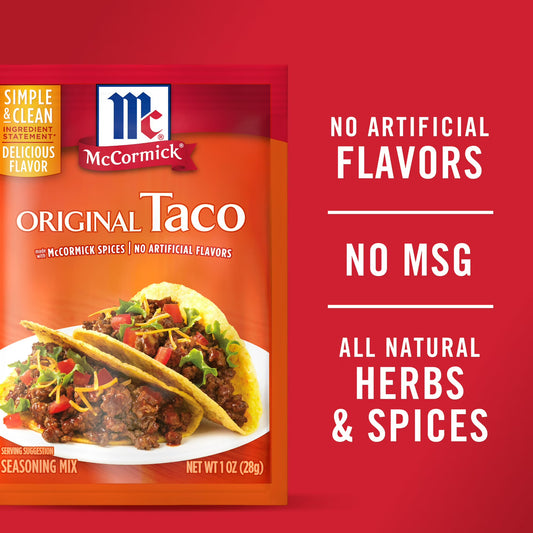 McCormick Original Taco Seasoning Mix, 1.0 oz Packet