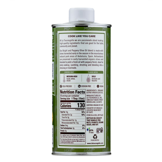 (6 pack) La Tourangelle Organic Extra Virgin Olive Oil, 25.4 fl oz (750 ml)