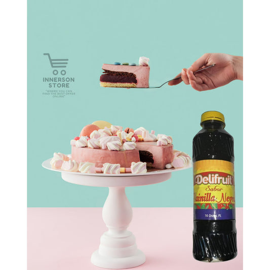 Delifruit Black Vanilla Extract From Dominican Republic 16 Oz