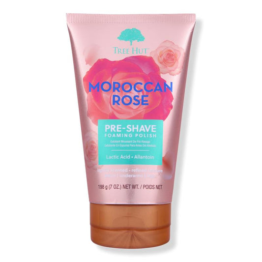 Tree Hut Moroccan Rose Shave Routine Bundle, Pre-Shave Foaming Polish, Moisturizing Shave Oil, and After Shave Serum, Exfoliates, Hydrates & Soothes for Smooth, Soft Skin