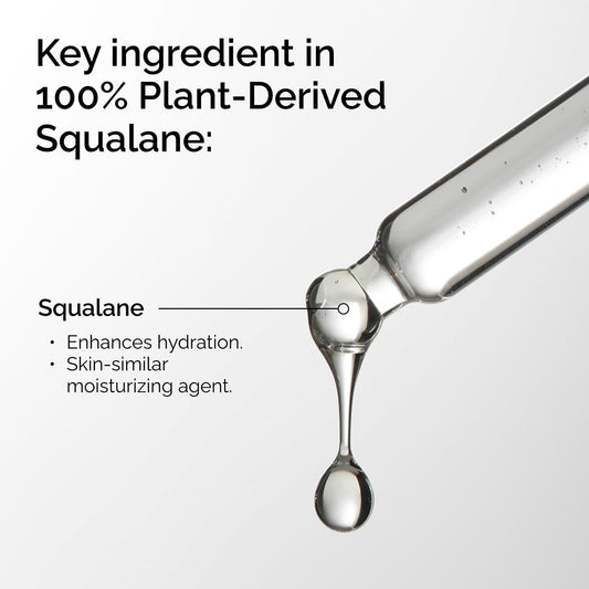 The Ordinary 100% Plant-Derived Squalane,for Skin and Hair,Lightweight Hydration,and Moisture Barrier Support,1 Fl Oz,(Pack of 2)