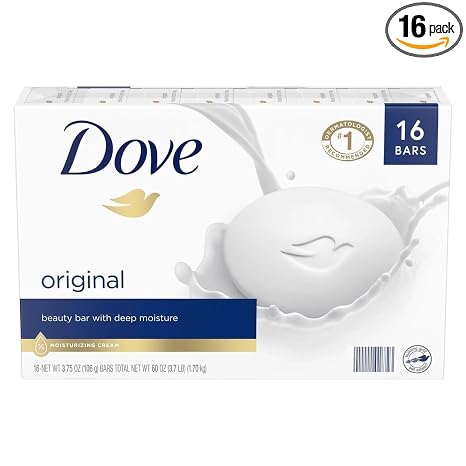 Dove Beauty Bar, White 4oz, 8 Bar, Twin Pack