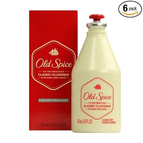 Old Spice Classic After Shave 4.25 Ounce (125ml) (6 Pack)