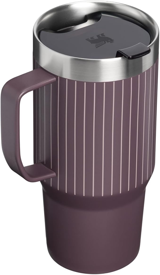 STANLEY Everyday Suburban Mug with Lid, 24 oz, Fig Pinstripe