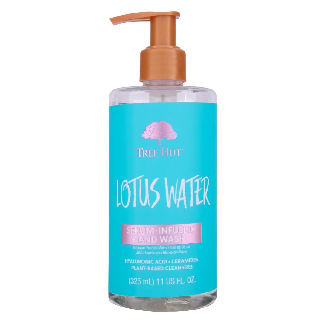Tree Hut Lotus Water Serum Infused Hand Wash, Nourish & Hydrate Hands with Strengthening Skin Care, Long Lasting Scent, Cleanse & Lock in Moisture, 11 fl oz.