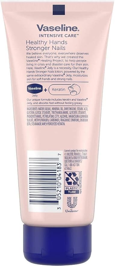 Vaseline Intensive Care Hand Cream Healthy Hands & Stronger Nails 3.4 Ounce - 2 Pack
