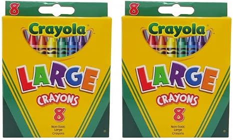 Crayola Large Crayons Tuck Box - 8 Count - 2 Packs