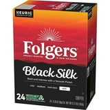 Folgers Black Silk, Dark Roast Coffee, Keurig K Cup Pods, 24 Count Box