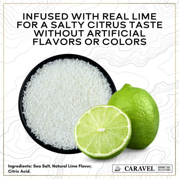 Caravel Gourmet Lime Sea Salt - 5 Ounce by Sea Salt Superstore Gluten-Free