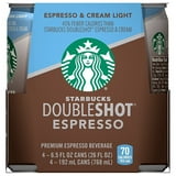 Starbucks Doubleshot Espresso, Espresso & Cream Light, 6.5 oz Cans, 4 pack