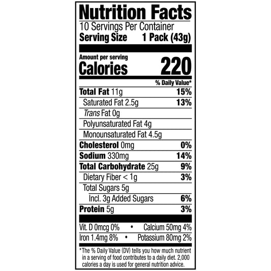 Lance ToastChee Peanut Butter, 10 Count 1.52 oz
