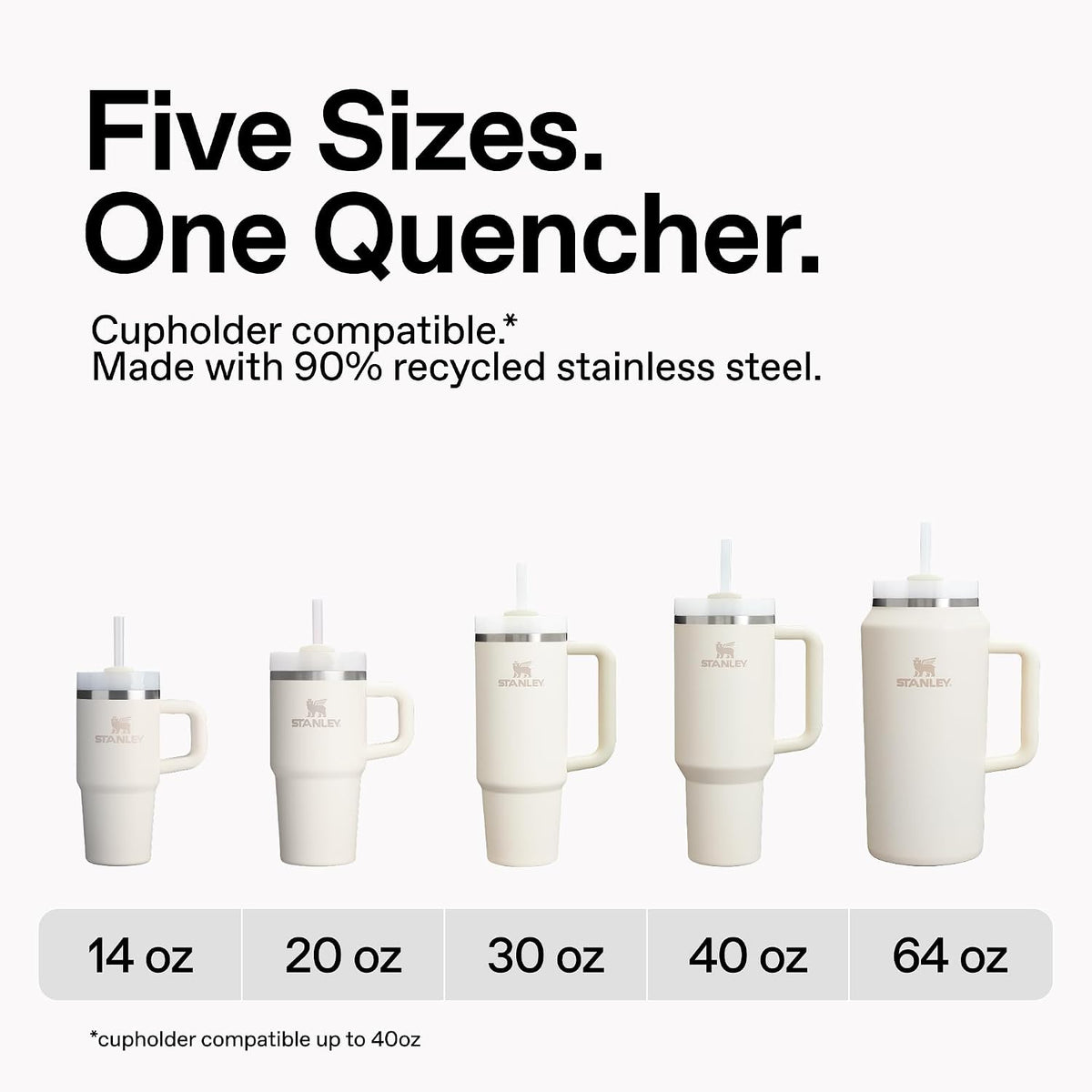 STANLEY Quencher H2.0 Flow State Tumbler, 40 oz, Dried Pine