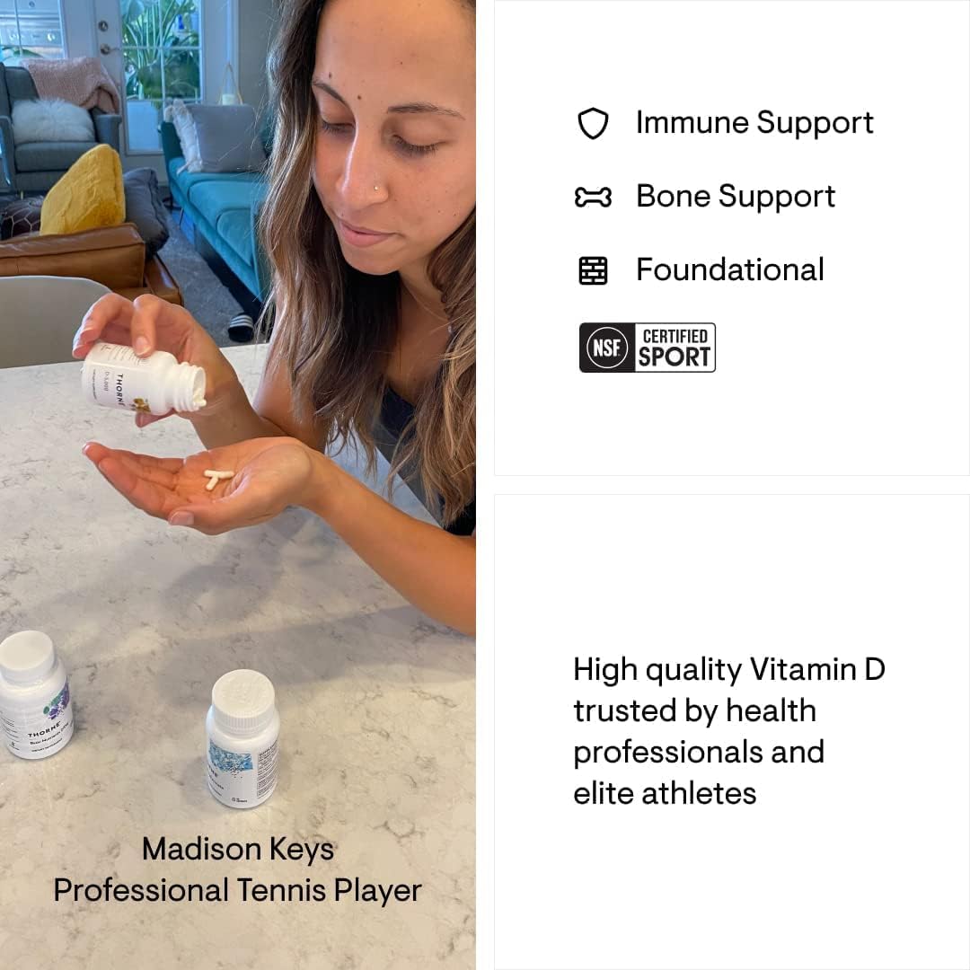 THORNE - Essential Vitamins Bundle: Vitamin C & D-5000 Complex - Immune, Bone Health, and Energy Support - 60 to 90 Servings