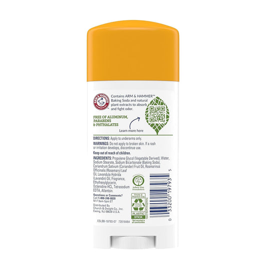 ARM & HAMMER Essentials Natural Deodorant Fresh 2.50 oz (Pack of 12)