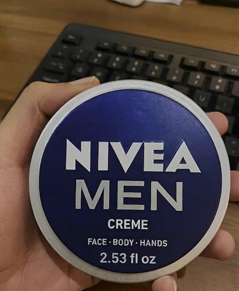 2x Nivea MEN CREME Cream FACE HAND BODY Moisturiser Dry Skin 75ml TIN by Nivea
